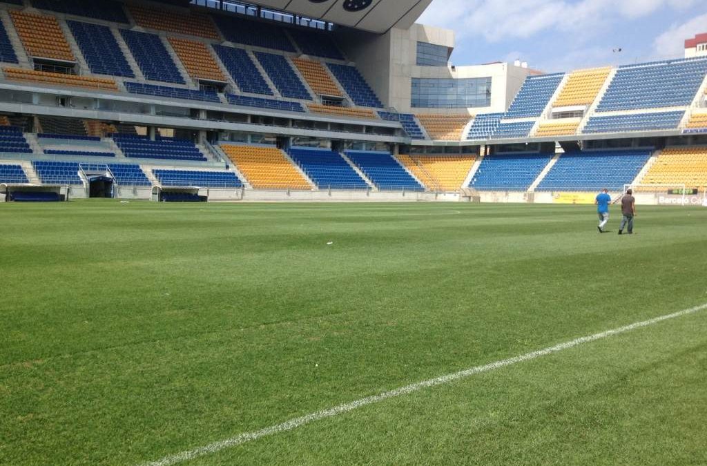 Regeneración del césped del Estadio Ramón de Carranza