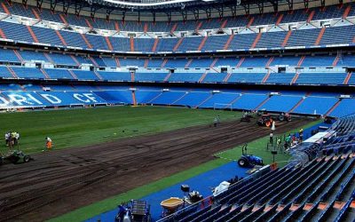 Comment nous avons installé le gazon hybride de MIXTO dans le stade du Real Madrid